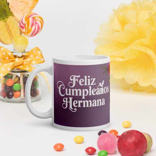 Taza Feliz Cumpleaños Hermana